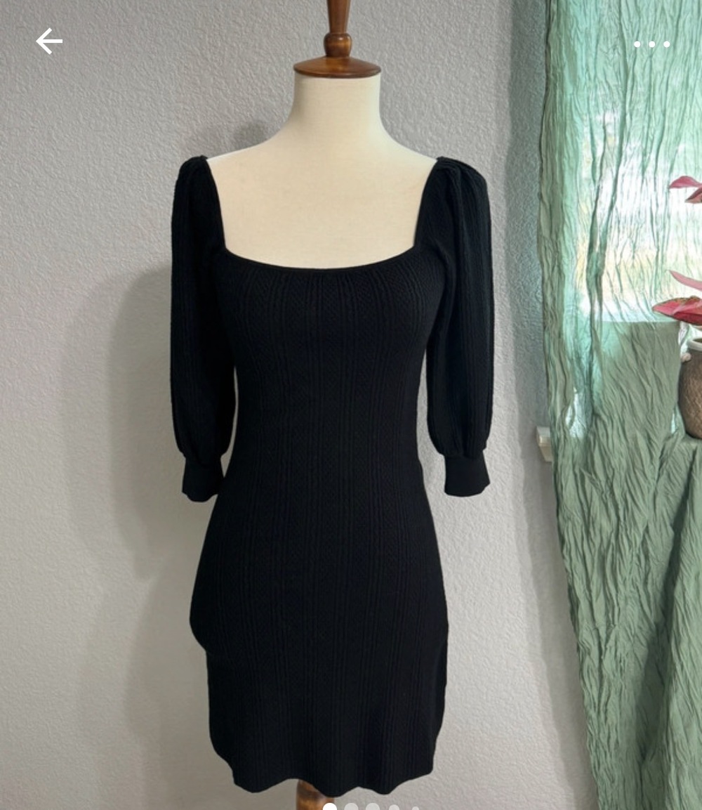 Sezane Clélia Dress Black - Size XS